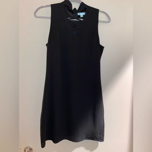 She + Sky Black Criss Cross Neck Sleeveless Dress